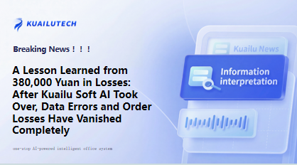 A Lesson Learned from 380,000 Yuan in Losses: After Kuailu Soft AI Took Over, Data Errors and Order Losses Have Vanished Completely